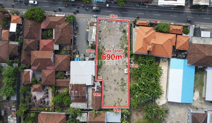 Land for sale on Main Street Kawe Island, Denpasar. 1