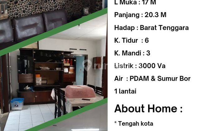 Rumah 1 Lantai Lebar 17 meter Tengah Kota Dekat Gor Tegalega 2