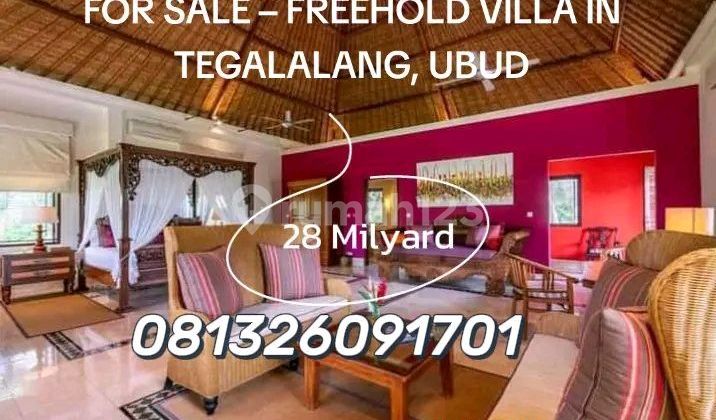 Dijual Villa Mewah di Ubud Tegalalang