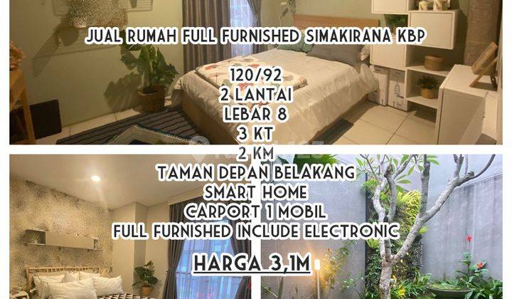 Jual Rumah Full Furnished Tatar Simakirana KBP 1