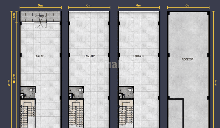 Ruko Hollywood Marina Bay Pik2 Uk 6x20 3lt Hrg 11m, Pik Pik2 2