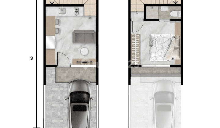 Rumah Casa Pasadena Pik2 Cluster Montana Uk 3,5x9 Hrg 880jt 2