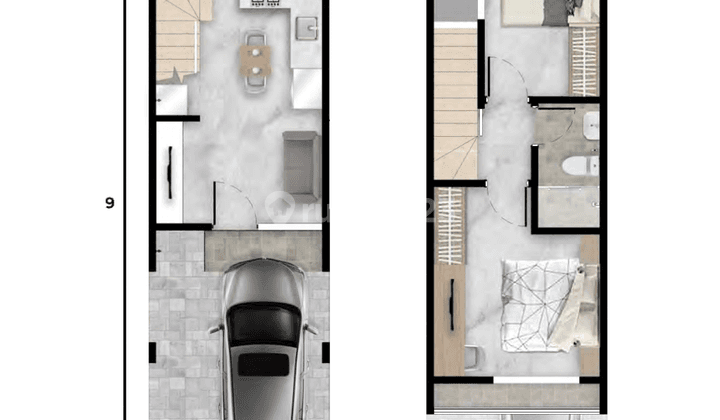 Rumah Casa Pasadena Pik2 Cluster Montana Uk 3,5x9 Hrg 970jt 2