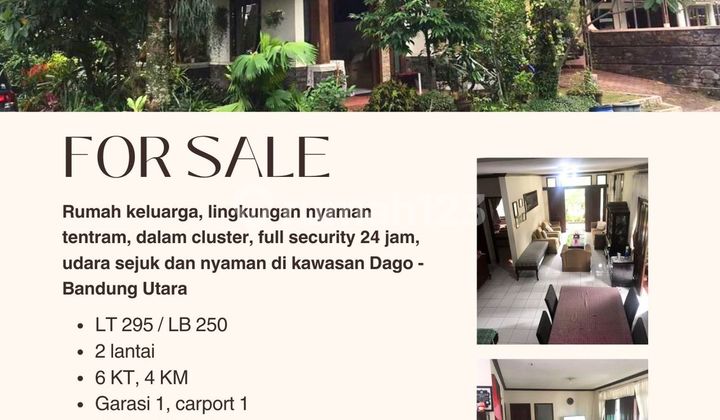 rumah asri sejuk  khas Bandung utara lt295/250 hrg4,5M TB ismail dago