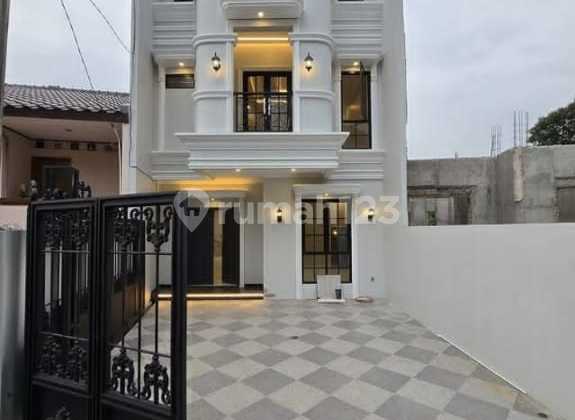 Elegant New 3-Story Modern Classic Strategic House in Jagakarsa South Jakarta Affordable