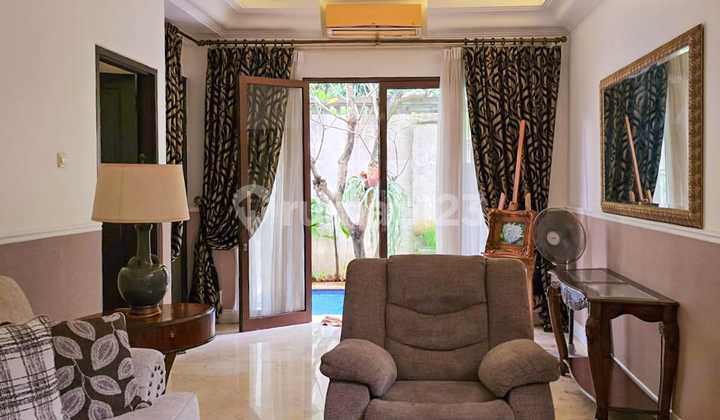 Furnished House with Pool, Elegant, Ready to Live in at Menteng Residence Bintaro 2