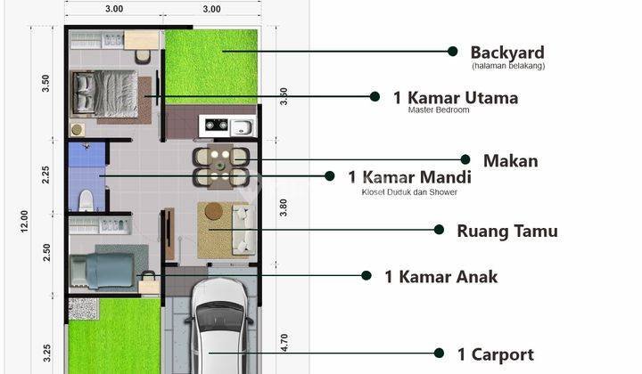 Rumah 1 Lantai Di Utara Jakarta Tarumajaya Babelan Dekat Tol Marunda  2