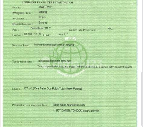 tanah ijen nirwana lokasi strategis, lingkungan elit,aman, tengah kota malang