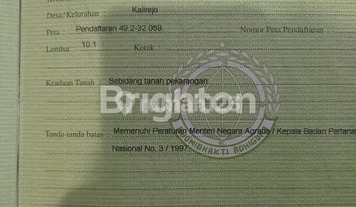 land at the entrance of Navy Villa Malang