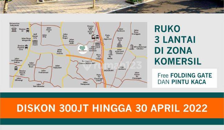 Ruko SHM 3 Lantai Lokasi Jalan Utama Radar Auri Dan Raya Bogor 2