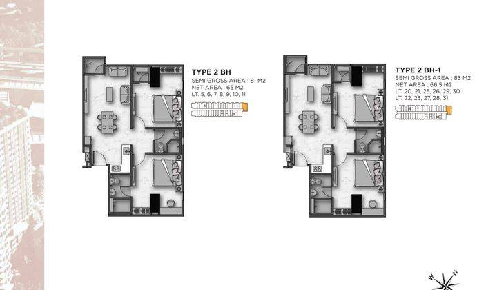 Apartement Pakuwon Residence Bekasi 1 BR Unfurnished Baru 6