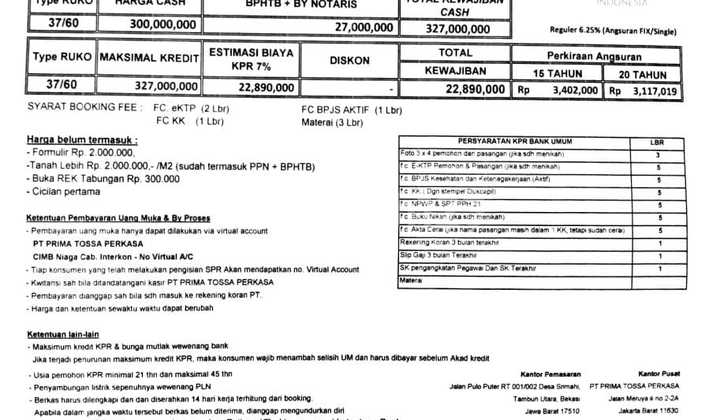 Cheap shop house in a busy neighborhood in Srimahi, North Tambun, Bekasi. 2