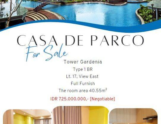 Apartemen furnished siap huni di Bsd Cassa De Parco 2