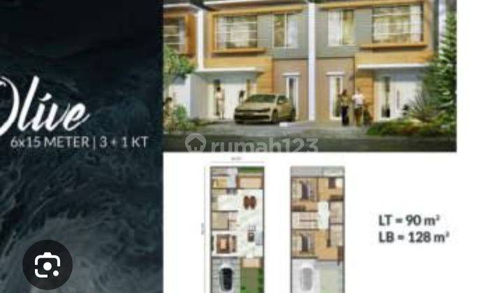 Rumah disewakan cluster piano termurah 6x15 golf island pik 1