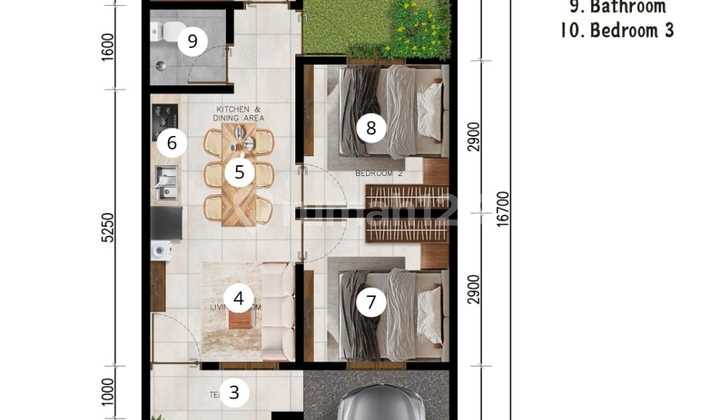 Rumah Minimalis di Kawasan Perumahan dengan Akses Jalan Lebar 5