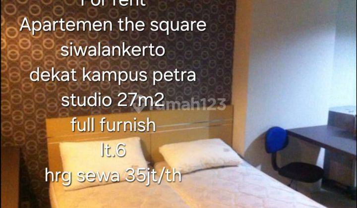 Apartemen The Square Siwalankerto Depan Kampus Petra Studio Full Furnish 1