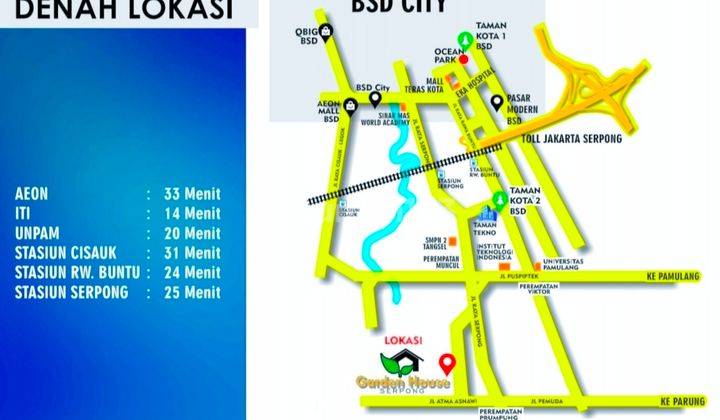 Rumah Baru Kawasan Serpong Selatan 15 menit Tol Serpong & Stasiun 11