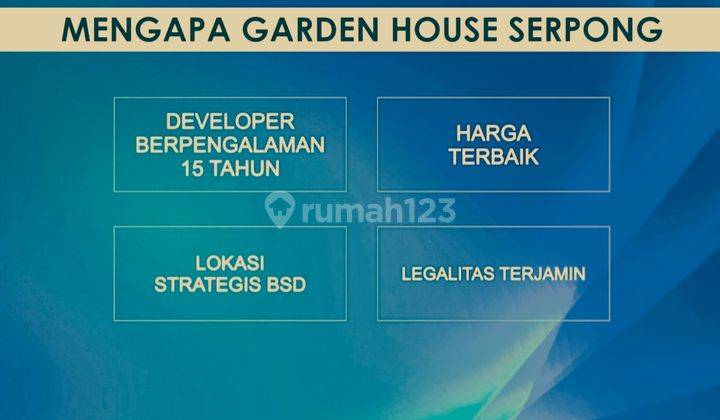 Rumah Baru Kawasan Serpong Selatan 15 Menit Tol Serpong - Jakarta 3