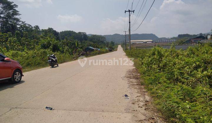 Tanah Gunung Putri Bogor, Strategis + 6km Dari Tol... Lebar Muka 115m, Bisa Ambil Sebagian....harga Nego.... Sebagian Shm, Cocok Untuk Pool Truk wing Box, Gudang, Pabrik, Workshop Dll.  1