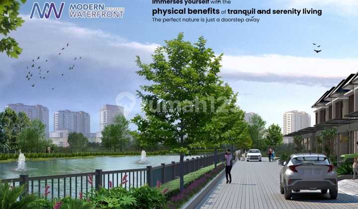 Rumah Modern Waterfront At Kota Modernland, Tangerang 2