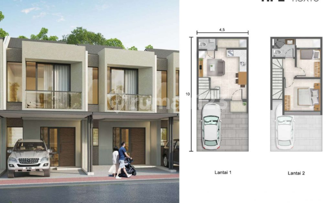 Dijual Rumah Milenial Pik 2 Cluster Dallas 4,5x10 M 2 Lantai Nego