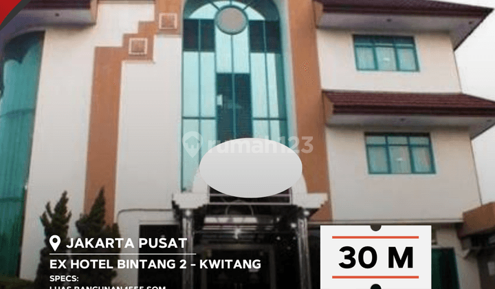 Dijual Ex Hotel Bintang 2, Kwitang, Jakarta Pusat 1