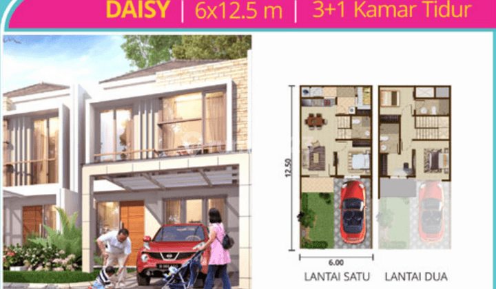 Hot Listing Jarang Ada Rumah Magenta Pik 2 Daisy 6x12,5 M Nego