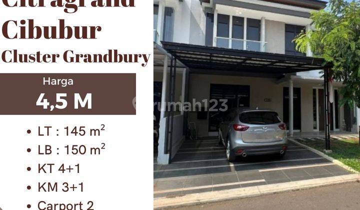 Dijual Rumah Citragrand Cibubur Cluster Grandbury 1