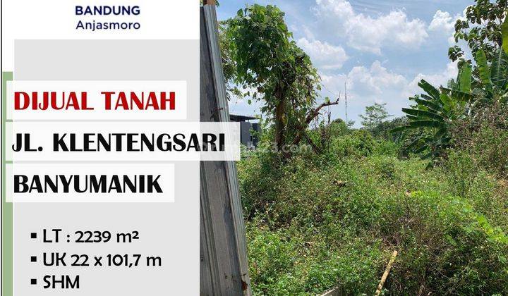 Dijual Tanah di Jl. Klentengsari, Banyumanik 1