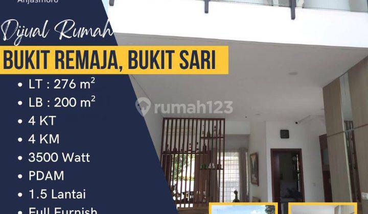 Dijual Rumah di Jl. Bukit Remaja, Bukit Sari 1