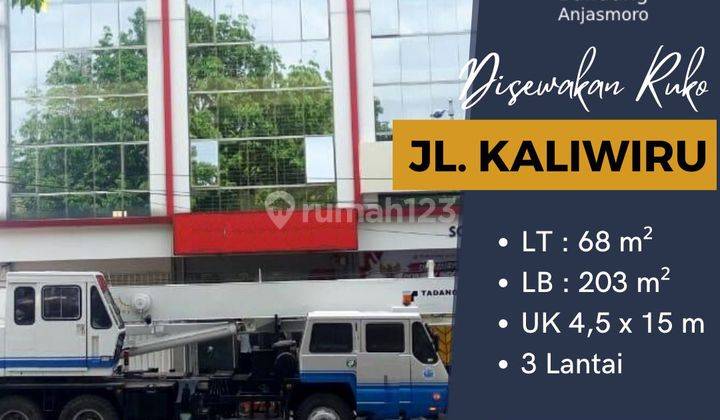 Disewakan  Ruko 3 Lt  di Jl. Kaliwiru, Candisari 1
