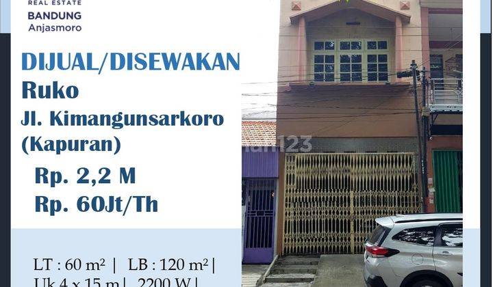 Dijual Ruko di Jl. Kimangunsarkoro ( Kapuran ), Semarang Tengah 1