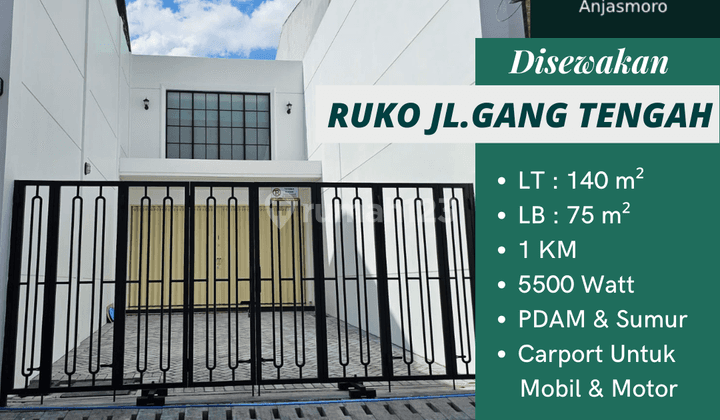 Disewakan Ruko di Jl. Gang Tengah, Kranggan 1