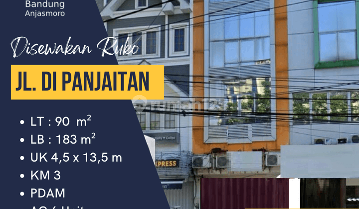 Disewakan Ruko Jl. DI Panjaitan  1