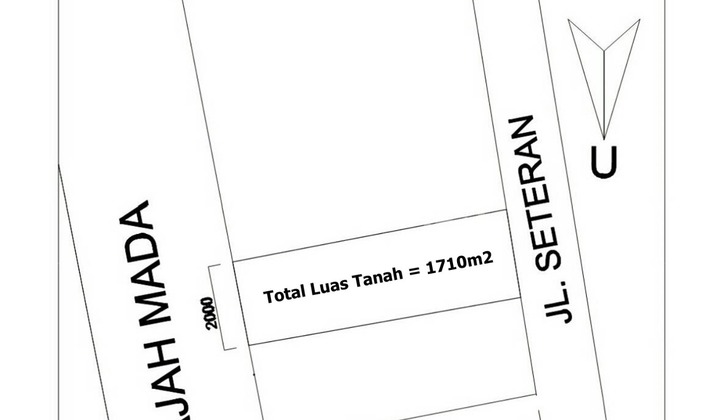 Land for Sale on Jl. Gajahmada 2