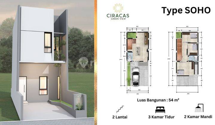 Rumah 2 Lantai Baru di Ciracas Jakarta Timur 1