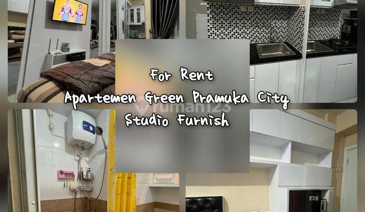 Sewa Studio Furnish mewah terawat, tower mall green pramuka city  1