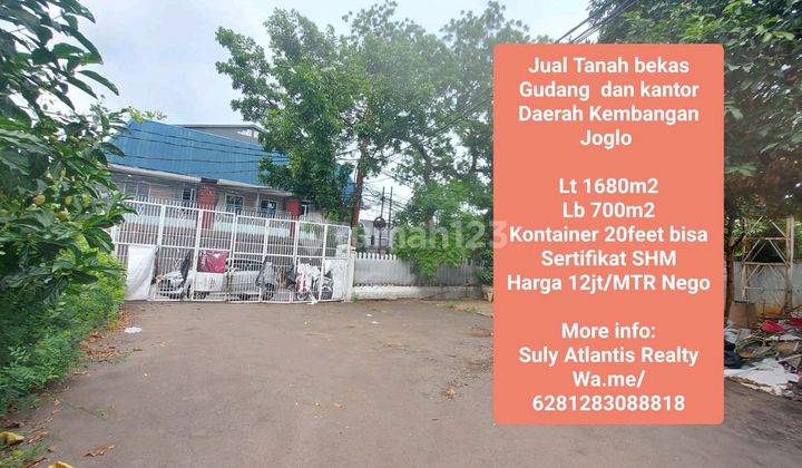 Jual Tanah Bekas Gudang,lokasi Strategis Pinggir Jalan Raya 1