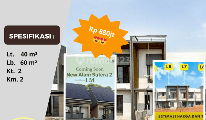 Rumah 2 Lantai Harga Di Bawah 1M Alam Sutera Tangerang 1