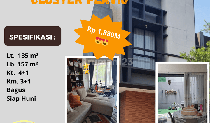 Termurah Rumah Cluster Flavio Lt. 135 Suvarna Cikupa Tangerang 1