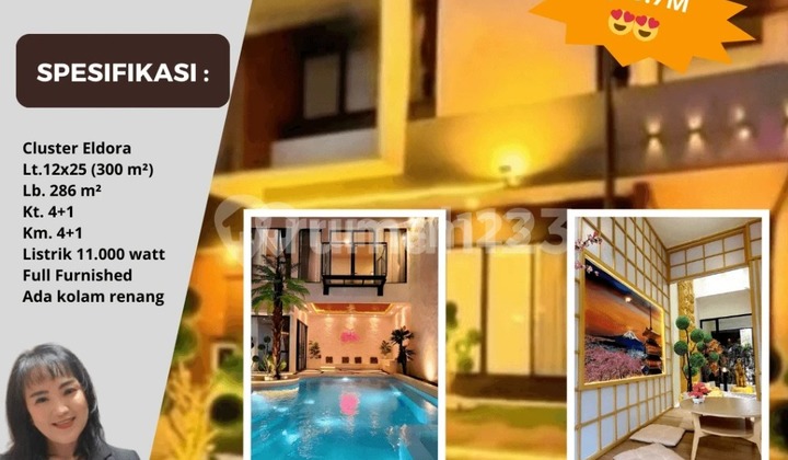 Rumah Furnished Ada Pool Di Eldora Suvarna Cikupa Tangerang 2