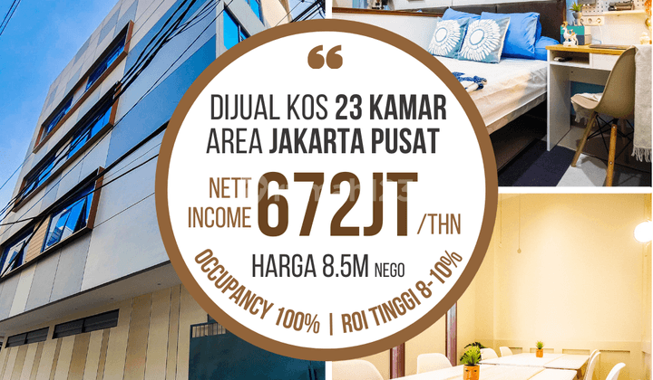 Rumah Kost 23 Kamar Baru Furnis Dan Full Isi Area Jakarta Pusat  2