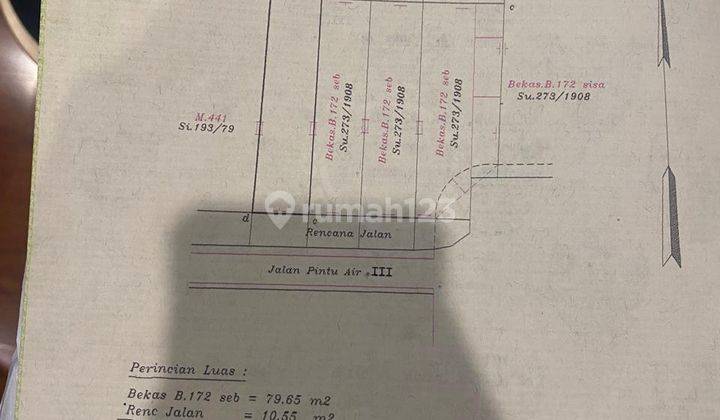 Tanah SHM 76 m² di Sawah Besar di Jual Bu 2