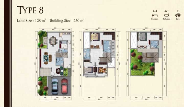 Rumah Modern Mewah 3 Lt + Rooftop Di Cluster De Mansion 2