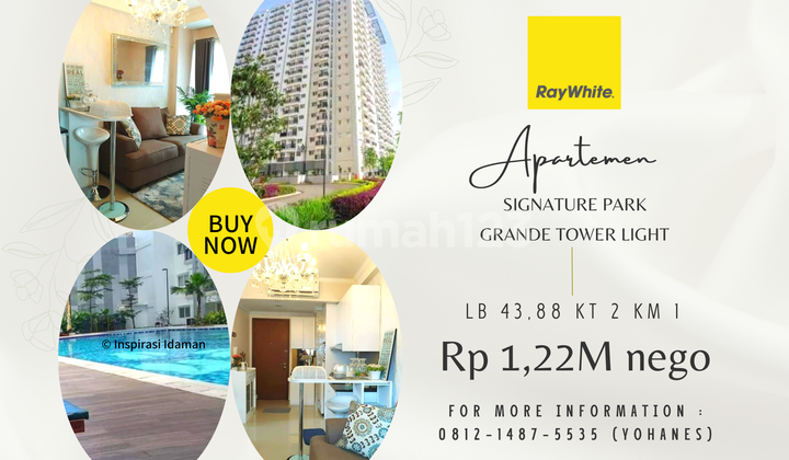 Apartemen Signature Park Grande Tower Light Fully Furnished 2br 1