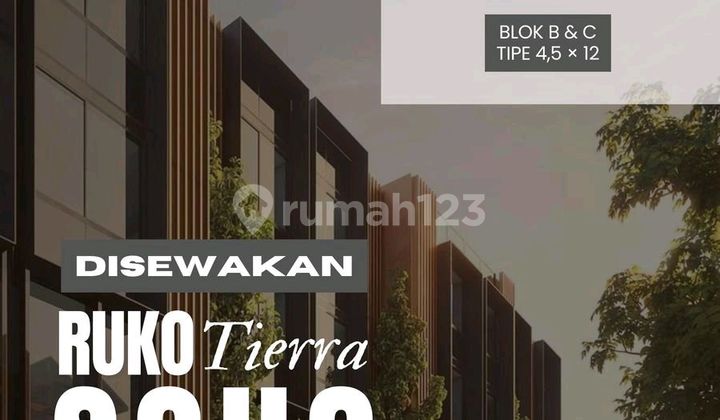 Disewakan Ruko Tierra Blok C Dekat Hokky Isen Darmo Permai 1