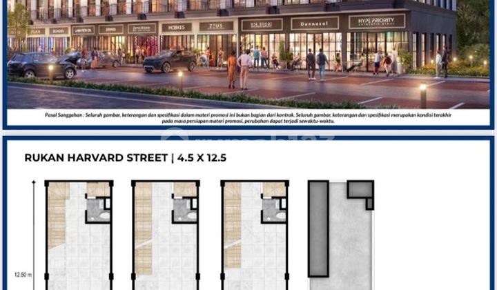 Ruko Harvard Pik 2 Luas 4,5X12,5M 3 Lantai Lokasi Strategis