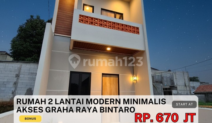 Rumah 2 Lt Siap Huni Termurah Dekat Akses Tol Perigi Graha Raya