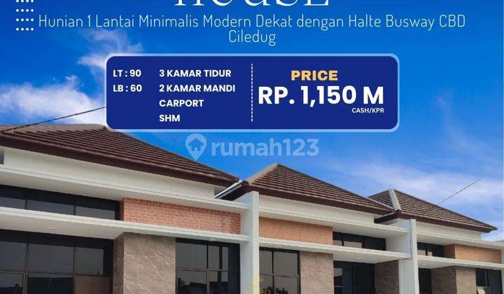 Rumah Cluster Siap Huni Cipadu Tanah Luas Harga Ekonomis 1