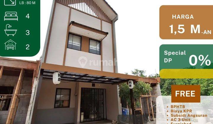 10 Juta miliki Rmh 3 Lantai Full Furnish Free Biaya2 di Pamulang 1